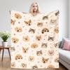 Pets Collage Nap Blanket,Flannel Blanket,Suitable For Sofas,Beds,Cars,Rooms,Offices,Camping,Exquisite Gift Blankets