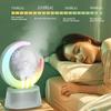 Rechargeable Desk Fan Colorful Quiet Cooling Fan USB Rechargeable Camping Fan With Flashing Light 3 Speeds Adjustable Portable