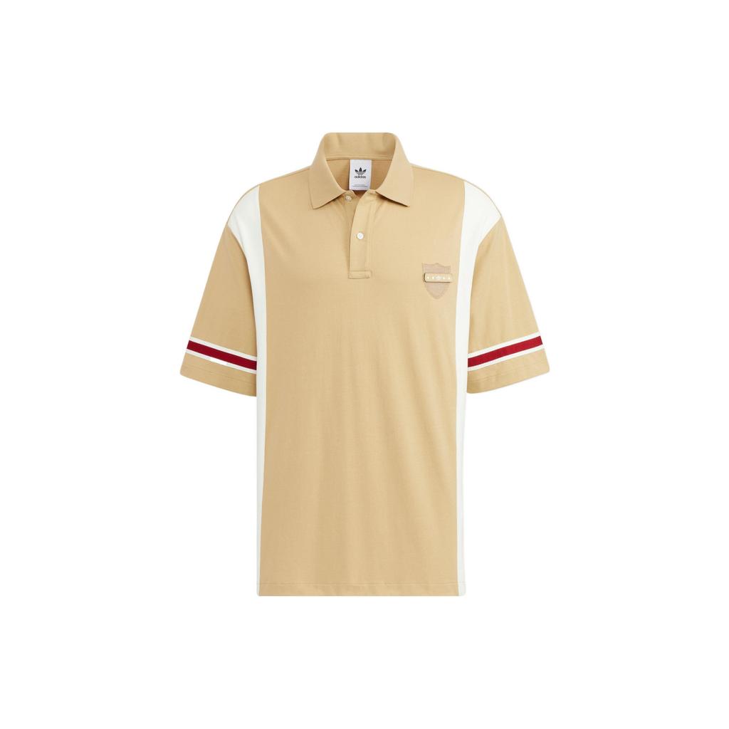 Adidas Originals Trefoil Hem Side Slit Sports Short Sleeve Polo Men Tops Yellow HS2012