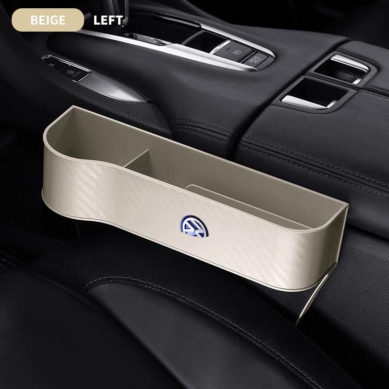 Car Seat Gap Organizer Auto Carbon Fibre Storage Box Accessories For Volkswagen Vw Tiguan Jetta Mk6 Scirocco Polo 6R Touran