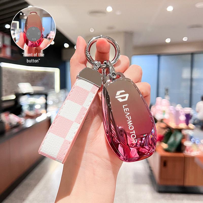 Leapmotor T03/S01 Key Case for Men & Women - Protective Car Remote Cover, 2021 Model