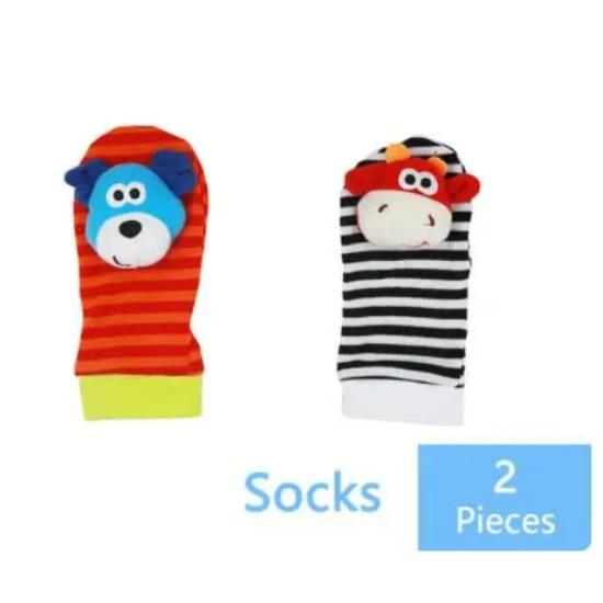Cartoon Plush Socks Wrist Strap Rattles Baby Toys Newborn Infant Kids Animal Sock Foot Finder Toy Gift Soft Rattle 0-36 Months