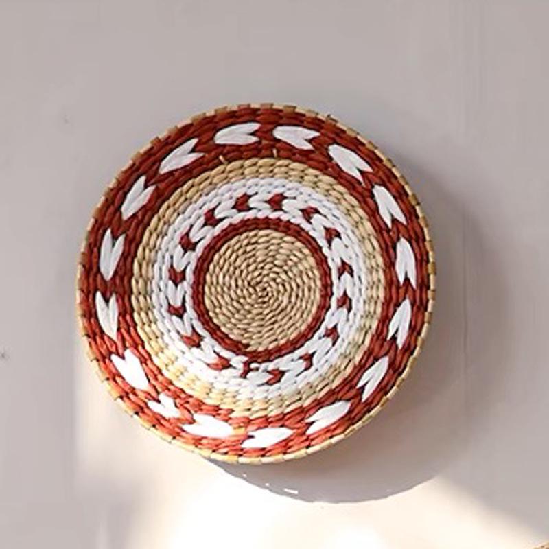 Nordic Straw Cattail Wall Art Ornament for Bedroom Decor