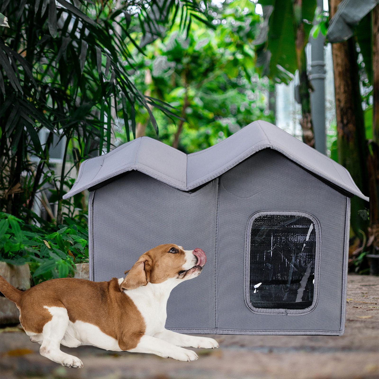 Pet Outdoor House Oxford Cloth Waterproof Dog House Pet Shelter Feral Cat House for Outdoor Puppy Kitty Courtyard Dogs Cat серый