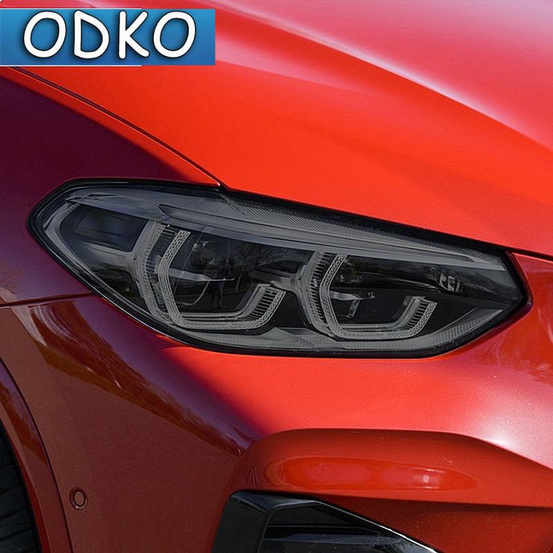 Für BMW X1 F48 X2 F39 X3 F25 G01 X4 F26 G02 X5 F15 G05 X6 F16 G06 X7 Auto Scheinwerfer Tönung Rauchschwarz Schutzfolie TPU Aufkleber