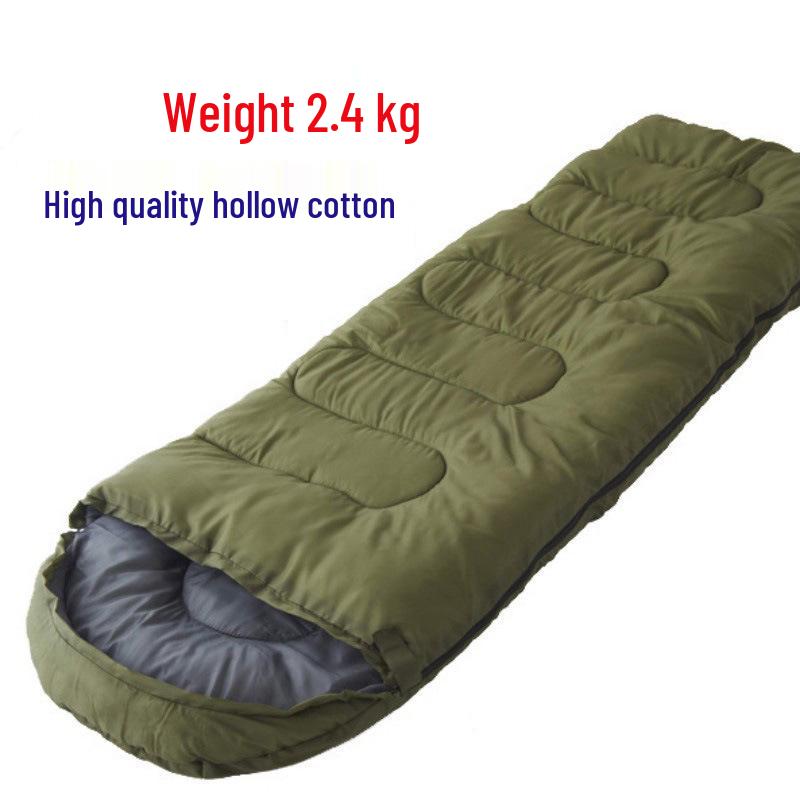 

Thickened Warm Cotton Sleeping Bag for Mountain Climbing and Camping, Autumn/Winter, 2.4kg 220*75cm