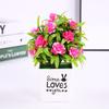 Faux Rose Bush With Highquality Plastic For Home Decor And Creative Floral Display