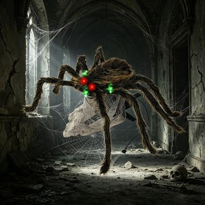 Straszny Halloweenowy Gigantyczny Pająk Zginane Nogi Pająk Rekwizyty Pluszowy Pająk Dekoracja Halloweenowa
