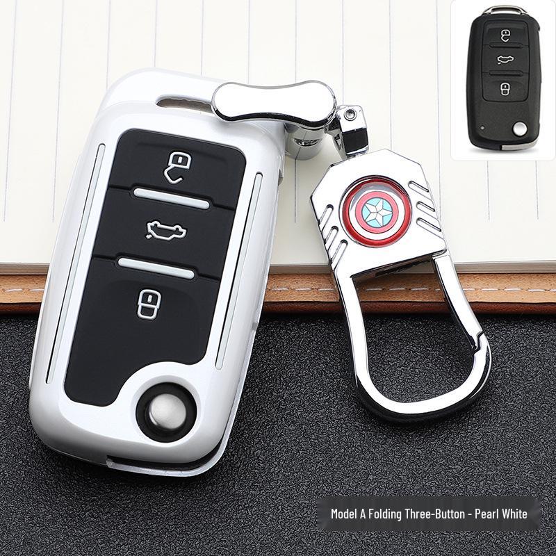Volkswagen Key Case: Stylish Design with Buckle & Personalized Decoration
