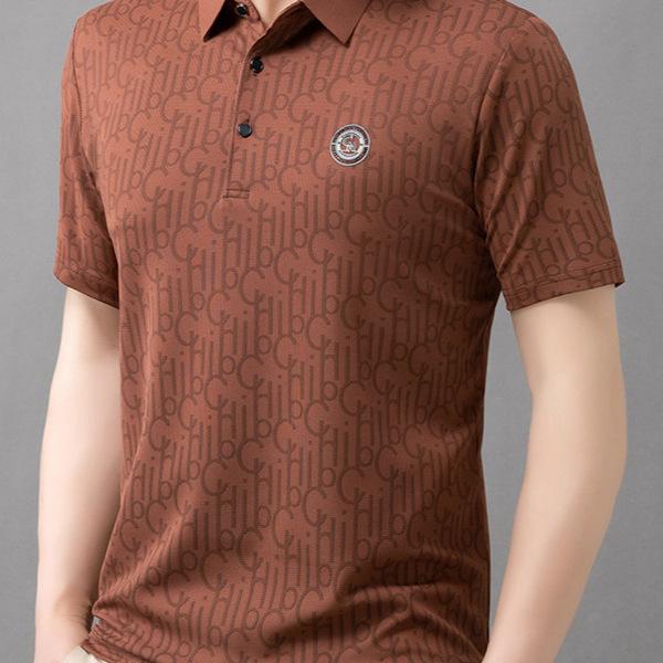 Men's Summer Short Sleeve Polo Lapel Collar Casual T-Shirt Comfortable Breathable Top