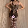 Sexy lingerie Sexy stockings Open crotch no-take-off mesh passion seduction flirting plus size 4