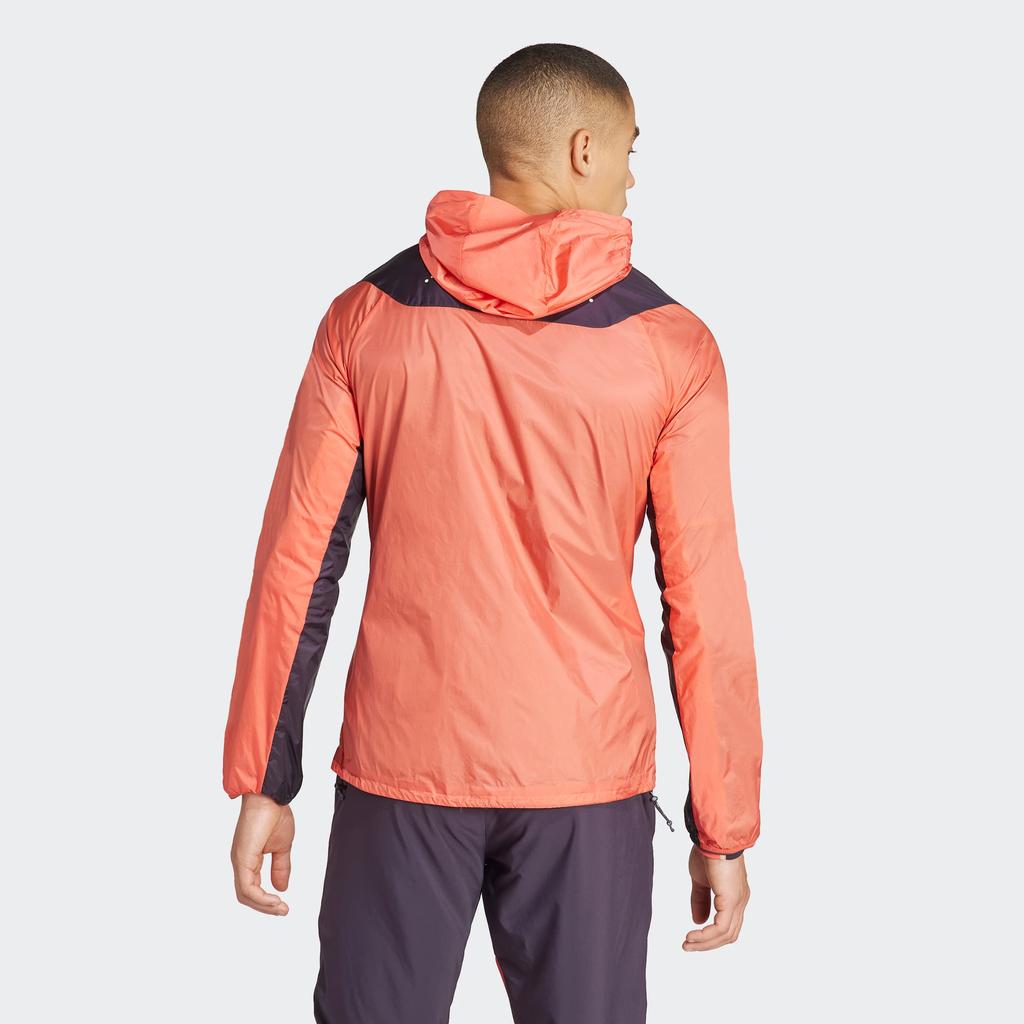 Adidas Ekiden Running Jacket With Letter Print And Color Blocking Men Jacket Light-Red IU0688