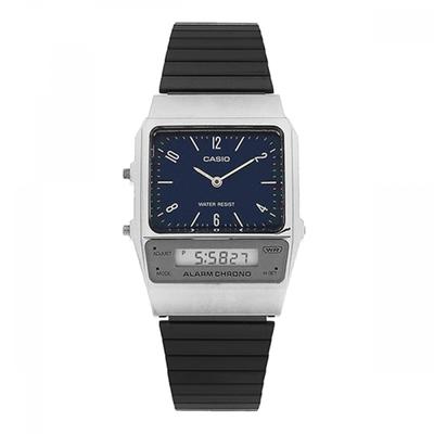Aq 800eb 2adf  Aq 800eb 2a  Analog Digital Square Vintage Retro Public Metal Watch