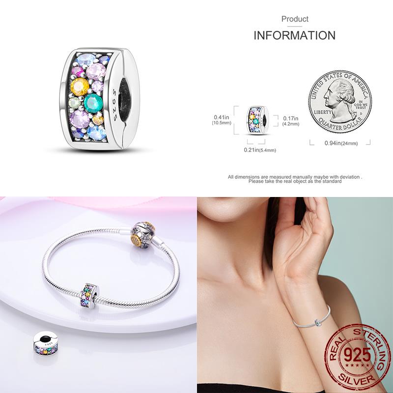 Copper Zircon Series Charms Fit Original Pan Bracelet&Bangle Diy Beads For Women Birthday Fine Jewelry Gift