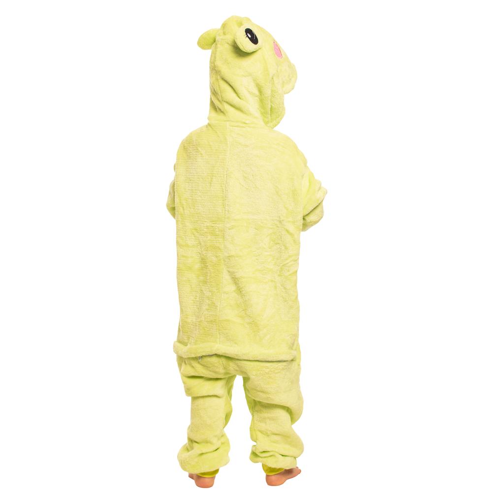 Kinderpyjama Kigurumi Onesie Kostüm Frosch grün 115-125 cm