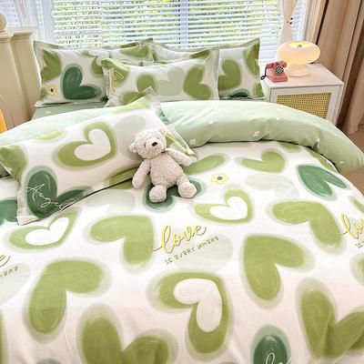 Stile Fresco e Pastorale di Piante e Fiori, Set da Tre Pezzi per Stanza del Dormitorio e Casa, Set da Quattro Pezzi, Biancheria da Letto Morbida come la Seta e Delicata