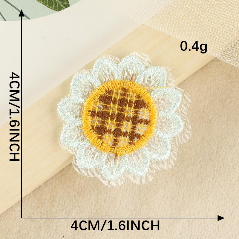 Computer Embroidery Label Lace Sunflower Cloth Label Clothing Accessories Hand Account Diy Accessories Badge Accessories Embroidery Cloth Sticker