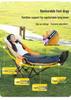 Outdoor Folding Recliner Chair with Leg Rest and 4-Position Adjustable Cotton Seat for Camping and Picnics