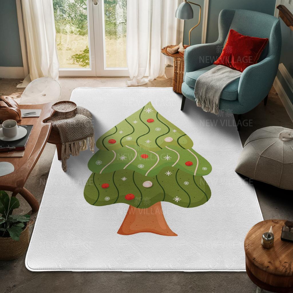 House Entrance Carpet Home Door Mat Living Room Bath Foot Bathroom Non-slip Water Absorption Rugs Bath Merry Christmas Winter