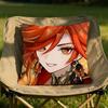 Genshin Impact Mavuika Cushion Cover Soft Reversible Durable Pillow Cover MultiScene Use for Home Car Daily Comfort