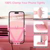 Pink Universal Car Phone Holder With Metal Hook Clip For Air Vent Mounting: Secure And Adjustable Cell Phone Stand For Iphone