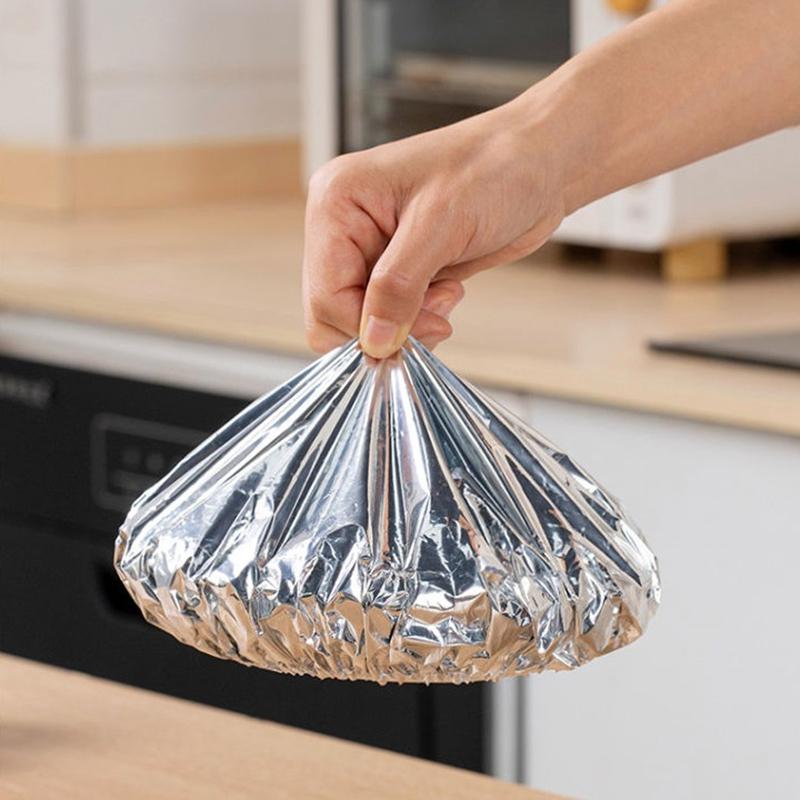 20/100Pcs Repeatable Aluminum Foil Insulation Covers - Eco-Friendly Kitchen Food Covers For Bowls & Dishes Storage For Kitchen