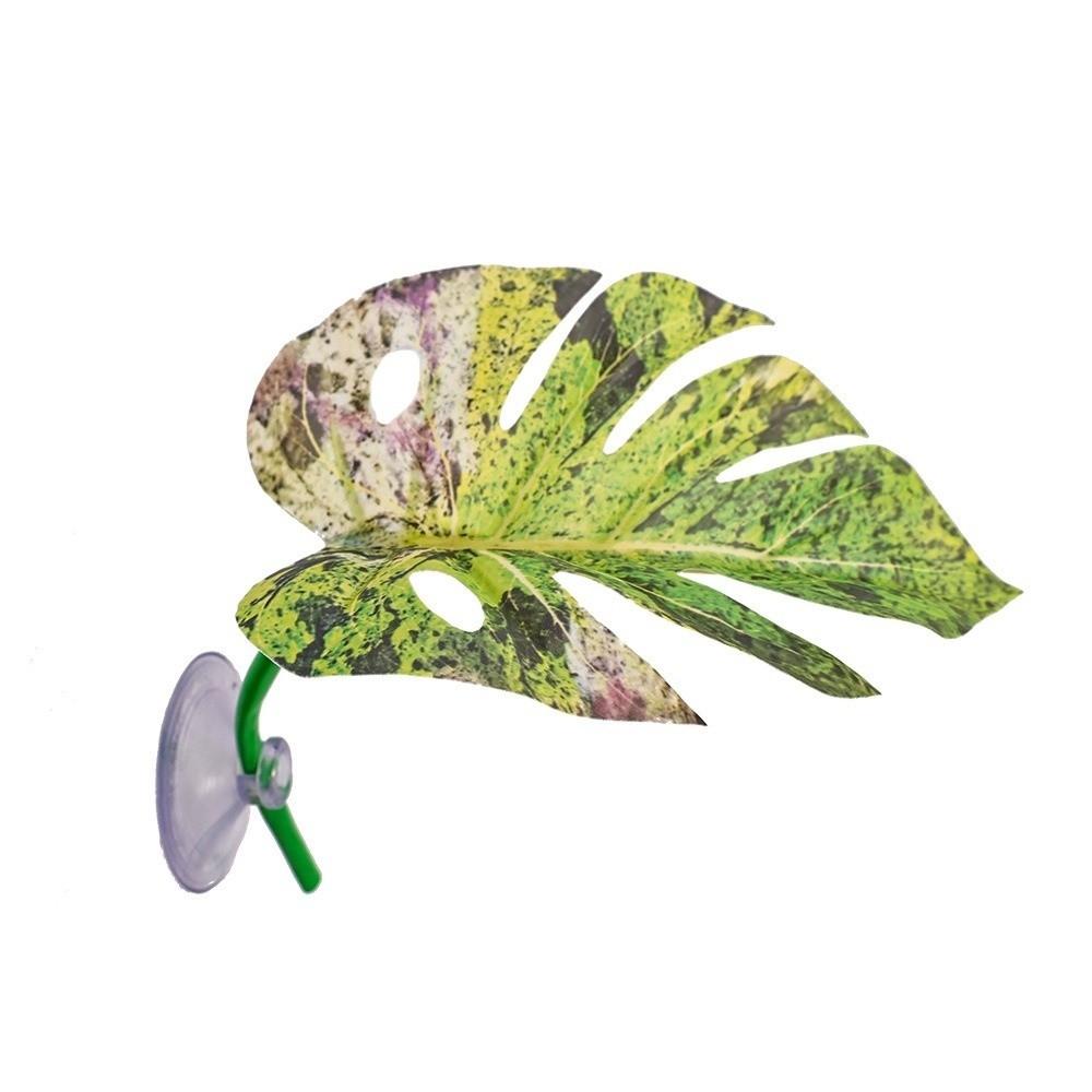 1/4PCS Green Leaf Betta Fish Rest Suction Cup Simulated Lotus Floating Bed Aquarium-Safe Fighting Perch
