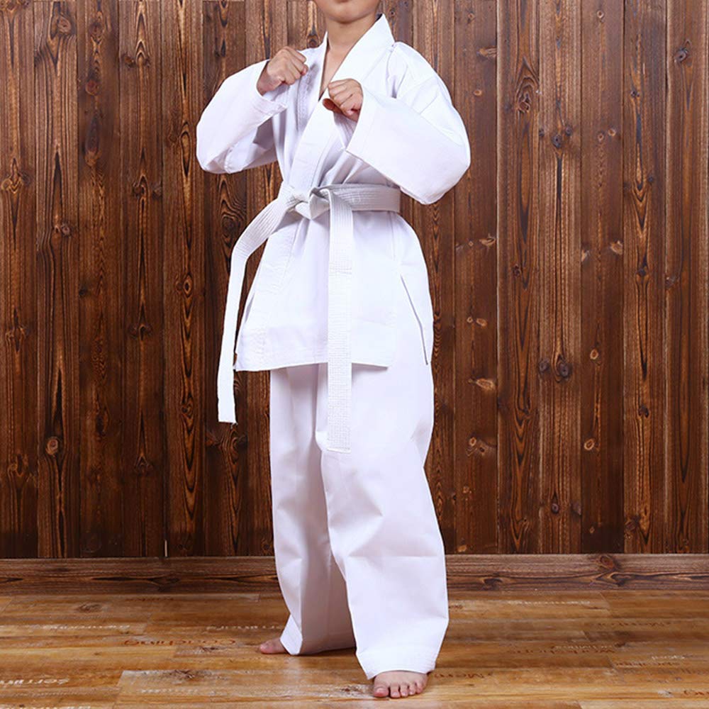 Judo Gi 3-piece set children adult unisex white belt 90cm-200cm 12 sizes white 160cm