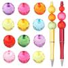 Acrylic Faceted Bead-in-Bead Round Beads, Transparent Colors, DIY Jewelry Accessories for Bracelets & Necklaces