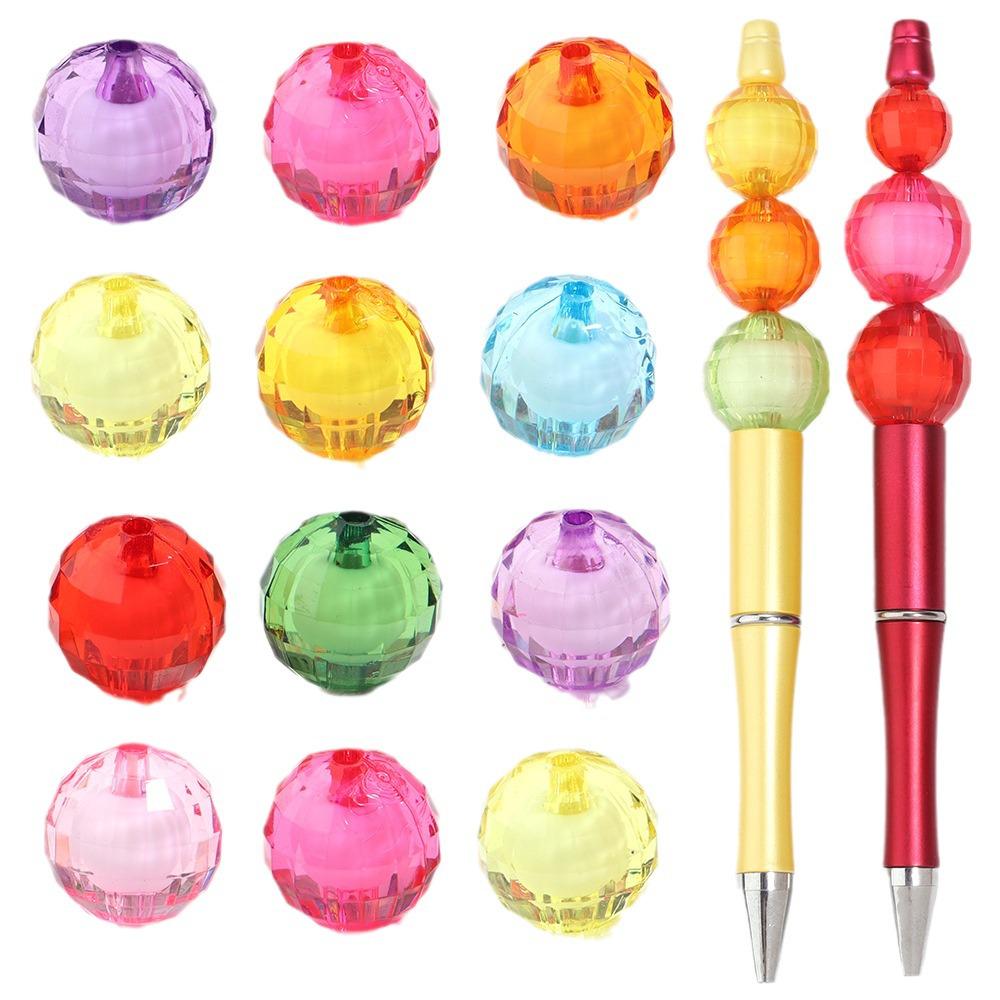 Acrylic Faceted Bead-in-Bead Round Beads, Transparent Colors, DIY Jewelry Accessories for Bracelets & Necklaces