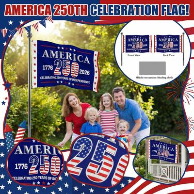 Flagge zum Gedenktag der Vereinigten Staaten (1776–2026) – Patriotische Dekoration zum 250. Geburtstag der USA für den Innenbereich (250 JAHRE)