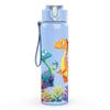 1PC Dinosaur Palm Tropical Scene Print 750ml Color Plastic Sports Water Bottle Leakproof Flip Straw Lid Suitable for Sports Office Home Use
