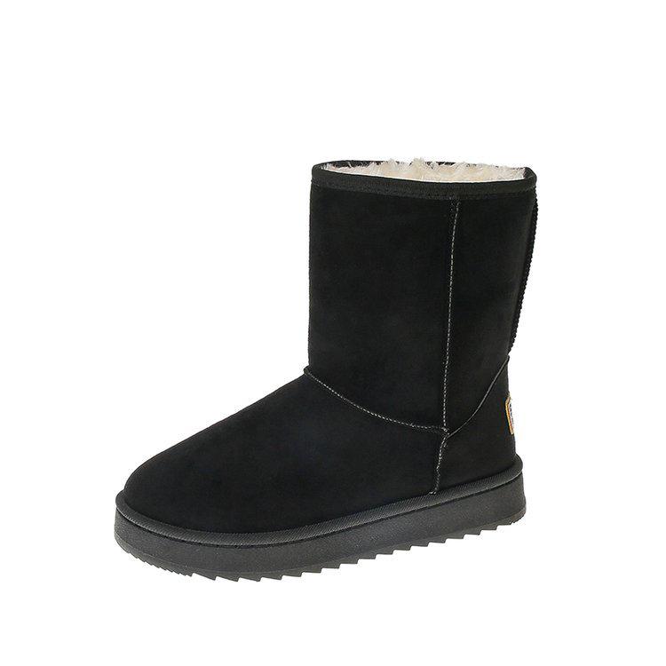 2025 Winter High-Top Snow Boots: Thick-Soled, Cotton-Lined, Fashionable Mid-Calf Design