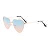 New Retro Metal Love Sunglasses, Peach Heart Ocean Piece Sunglasses Women's Heart-shaped Fashion Sunglasses