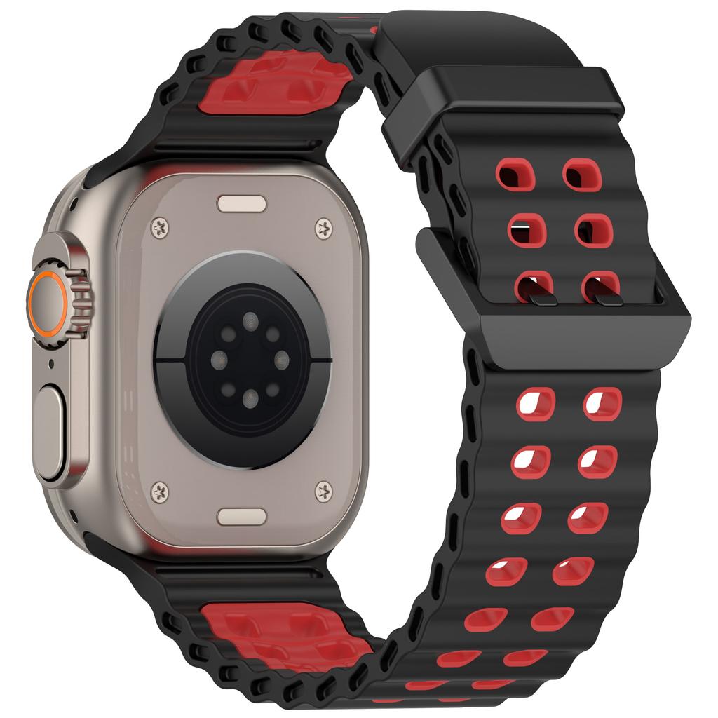 Ocean Silicone+Metal Buckle Strap For Apple Watch Band Ultra 3/2 49mm Sport Bracelet iWatch 11 10 9 8 7 6 SE 46mm 45mm 44mm Belt