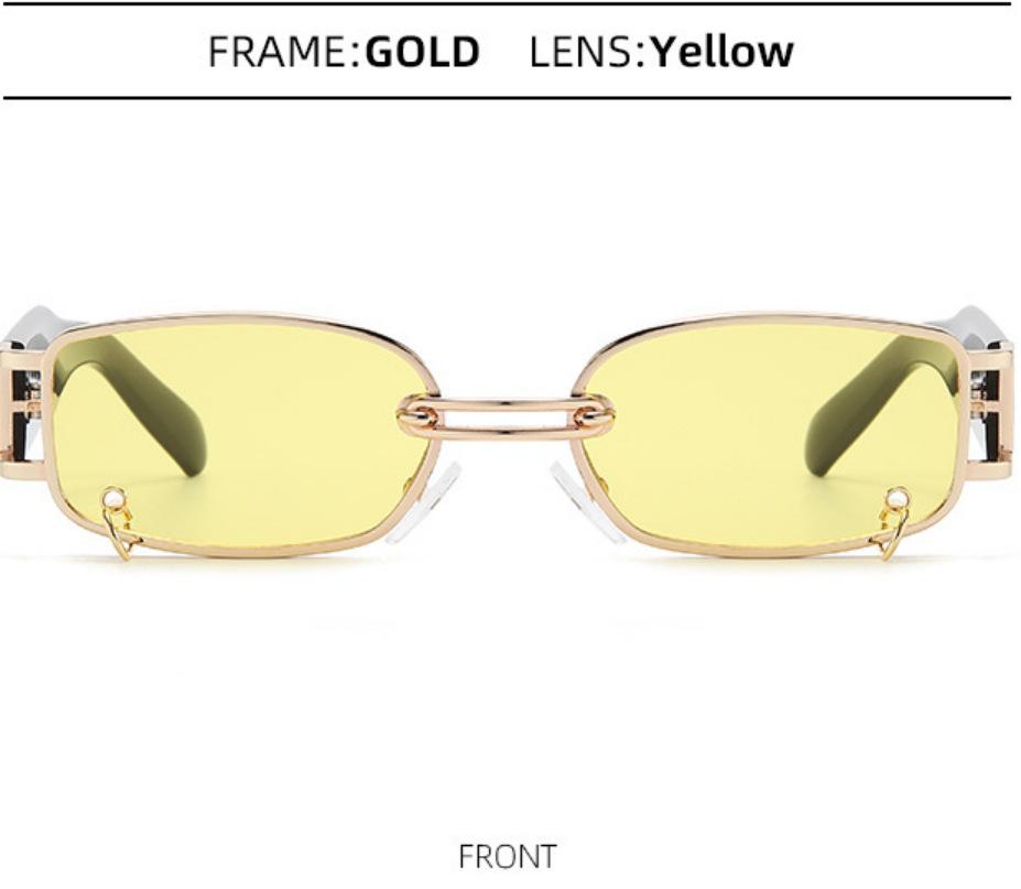 Trendy Small Rectangle Ladies Sun Glasses Glasses Designer Style Style Classic Rectangular Punk Sun Eyeglasses Men Shades Uv400 Clear Eyewear