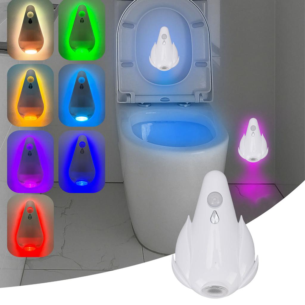 Toilet Light with Motion Sensor RGB 8 Colors Changing USB Rechargeable Toilet LED Night Light for Bathroom Decor