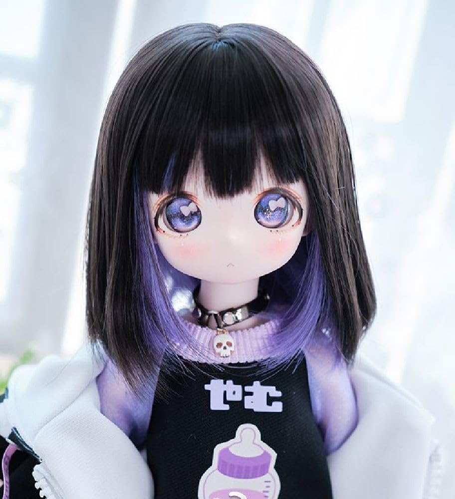 Heat-resistant Doll Wig ST195, Bicolor Bob Hair, 1/3 Doll Compatible Wig, Wig Only
