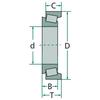 Tapered roller bearing 30208/5 fi 40/80mm