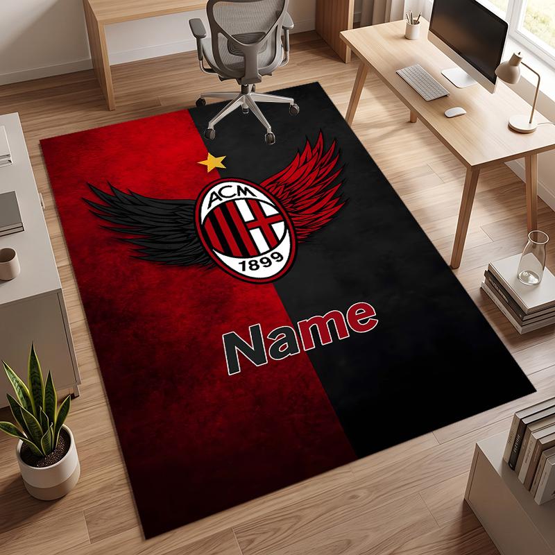 AC Mailand (5) Personalisierter Name Büro Teppich Stilvolle Dekoration für Wohnzimmer Schlafzimmer Küche