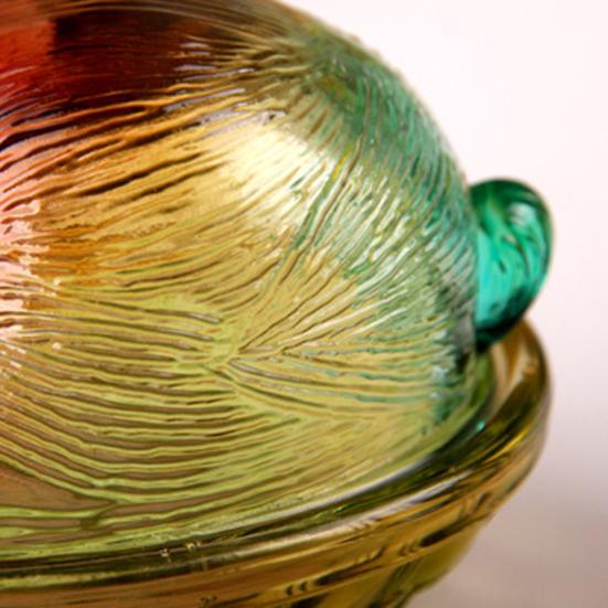 Glas Kanin på Bo Godisskål med Lock Färgövergång Faux Kristall Godisskål för Snacks Efterrätter Kakor Påsk Bordsdekoration för Hem Kontor