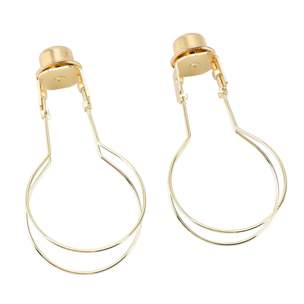 Bulb Clip Adapter Metal Wire Rust Proof Clip On Bulb Lampshade Holder with Finial Top for Table Lamp Floor Lamp 2pcs