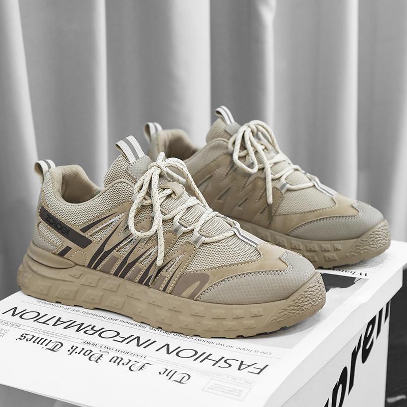 

Повседневные лоферы-кроссовки с круглым носком, модные мужские повседневные кроссовки из парусины, мягкие и удобные, увеличивающие рост, нескользящая обувь 44 хаки