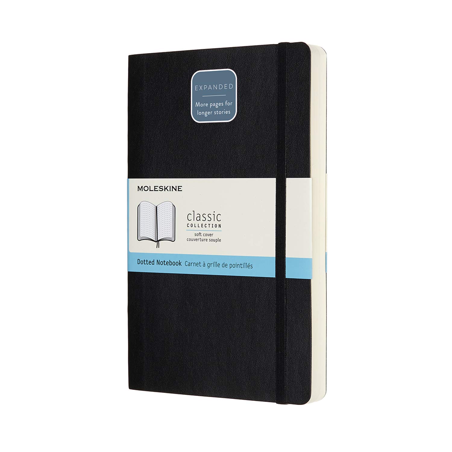

Moleskine Notebook Classic Expanded Notebook Soft Cover Dot Grid Large Size wide x 21cm Black QP619EXP (400 pages) (13cm long) чёрный