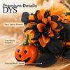 Heim Herbstliche Atmosphäre Dekor Halloween Kranz für Haustür, Künstlicher Herbst Ahornblatt Rose Kürbis Vintage Dunkle Ästhetik Partyzubehör Kranz,