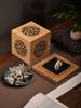 Bamboo Censer Geometry Coil Incense Tower Incense Pedestal Household Indoor Tea Room Office Decoration Aromatherapy Appliance
