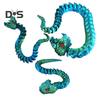 3D-gedruckte Schlangenfigur, bewegliche Gelenke, Schlangenfigur, artikuliertes Tiermodell, Spielzeug, Home-Office, Bücherregal, Desktop-Dekoration, Ornament