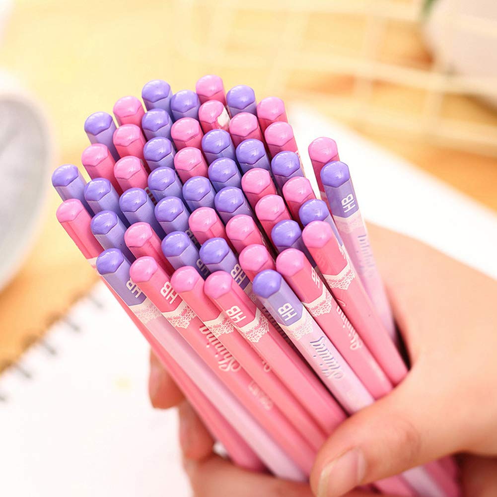 Set of 2B and HB Hexagonal Pencils Made from Natural Cute Stationery for Elementary School Perfect for School Entrance Ceremony Preparations and