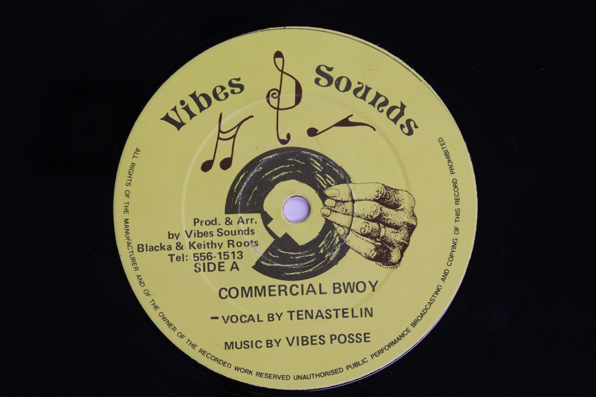 

12inch Record TENASTELIN Commercial Bwoy Burial Tonight VS001 VIBES SOUNDS 1986 UK Reggae Ska Dub Used
