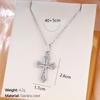 Gold Plated Titanium Steel Cross Pendant Necklace - Trendy Hip Hop Style for Men and Women